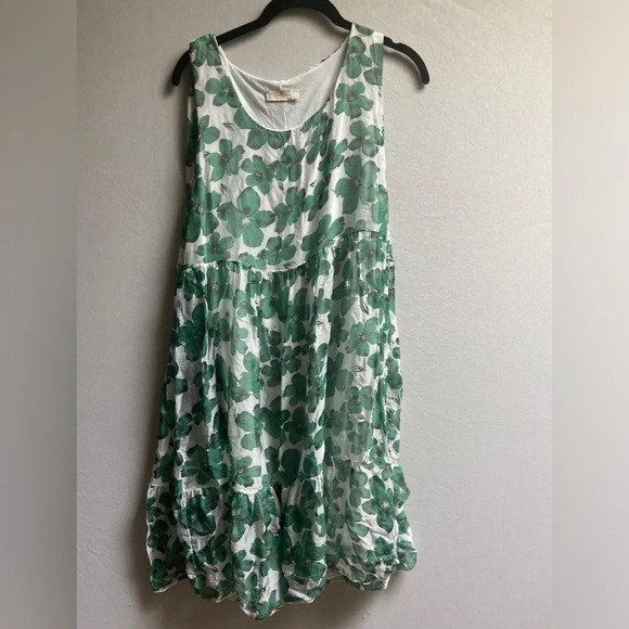 Bellambia  Made in Italy silk blend summer floral dress Sz S - Picture 1 of 13